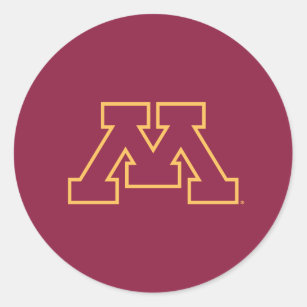Minnesota Maroon M Classic Round Sticker