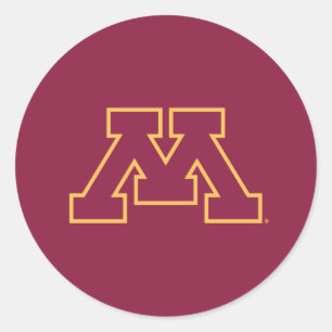 Minnesota Maroon M Classic Round Sticker