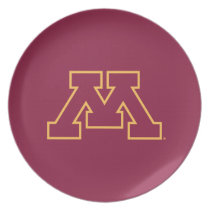 Minnesota Maroon M Dinner Plate