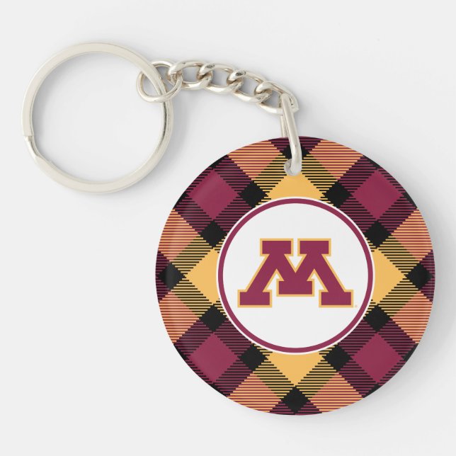Minnesota Maroon M Keychain (Front)