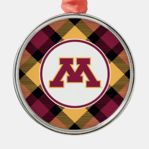 Minnesota Maroon M Metal Ornament