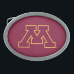 Minnesota Maroon M Oval Belt Buckle<br><div class="desc">Check out these official University of Minnesota designs! Personalize your own Minnesota merchandise on Zazzle.com with your name or class year. Try adding text using various fonts & view a preview of your design!</div>