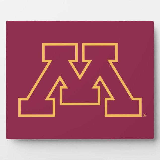 Minnesota Maroon M Plaque (Front)