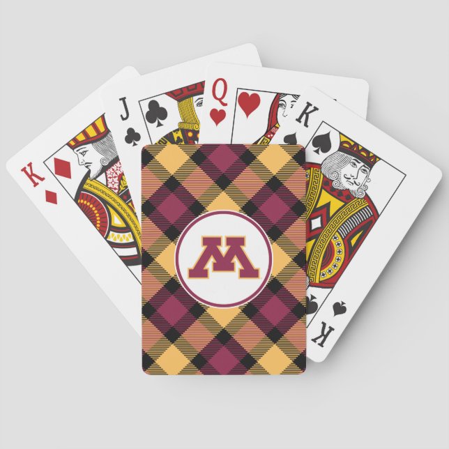 Minnesota Maroon M Poker Cards (Back)
