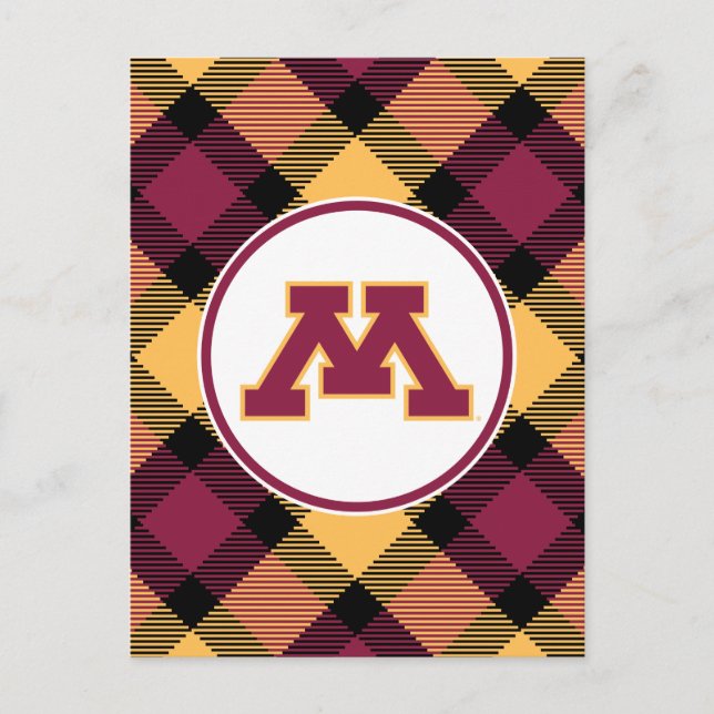 Minnesota Maroon M Postcard (Front)