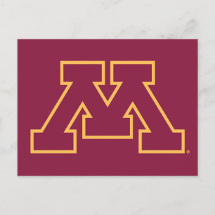 Minnesota Maroon M Postcard