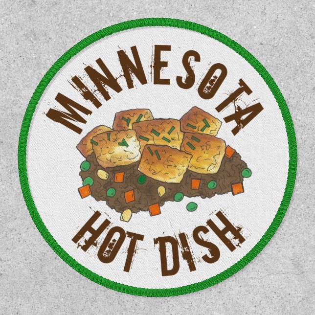 Minnesota Midwestern Hot Dish Tater Tot Casserole Patch (Front)