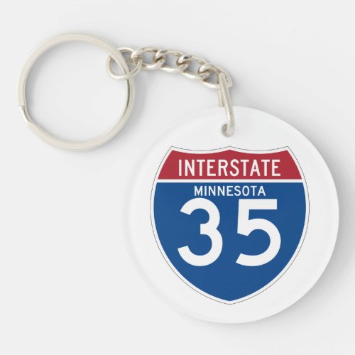 Minnesota MN I_35 Interstate Highway Shield _ Keychain