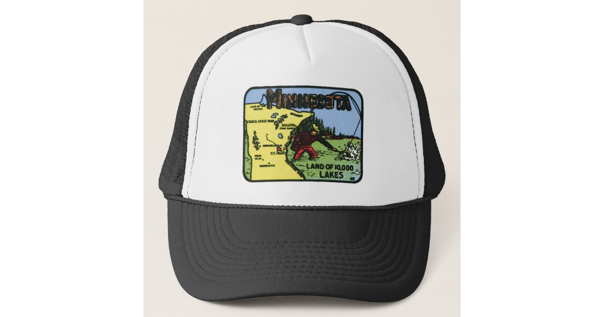 Minnesota MN Vintage Label Trucker Hat