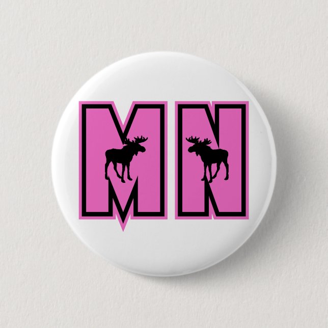 Minnesota Moose Pinback Button (Front)