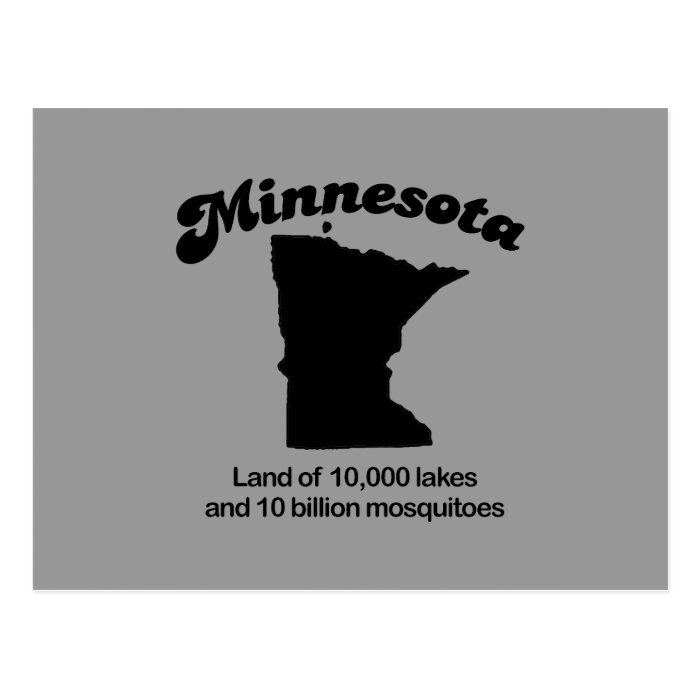 Minnesota Motto   Land of 10,000 lakes Postcard