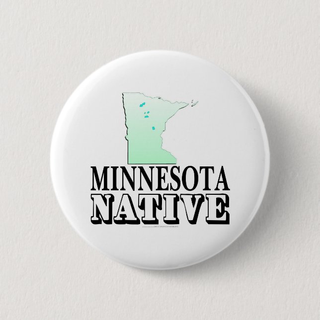 Minnesota Native Pinback Button (Front)