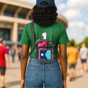 Minnesota new flag clear crossbody bag