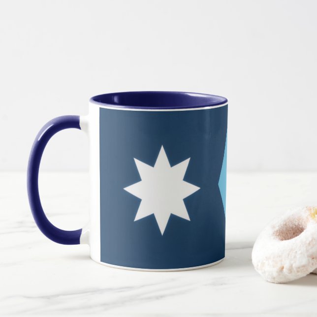Minnesota New State Flag North Star MN Mug (With Donut)