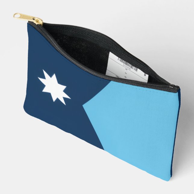Minnesota New State Flag Pride Accessory Pouch (Open)