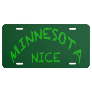 Minnesota Nice License Plate