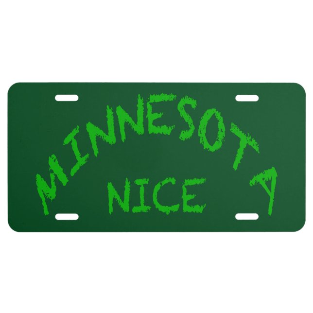 Minnesota Nice License Plate (Front)