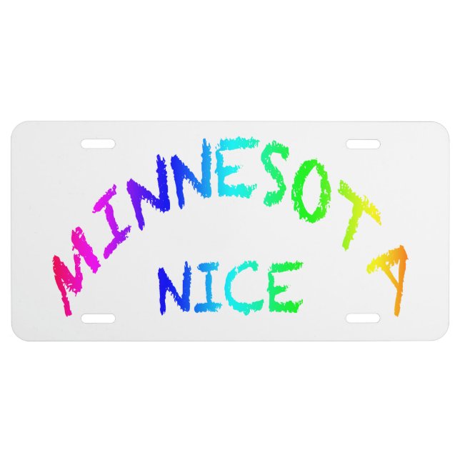 Minnesota Nice License Plate (Front)