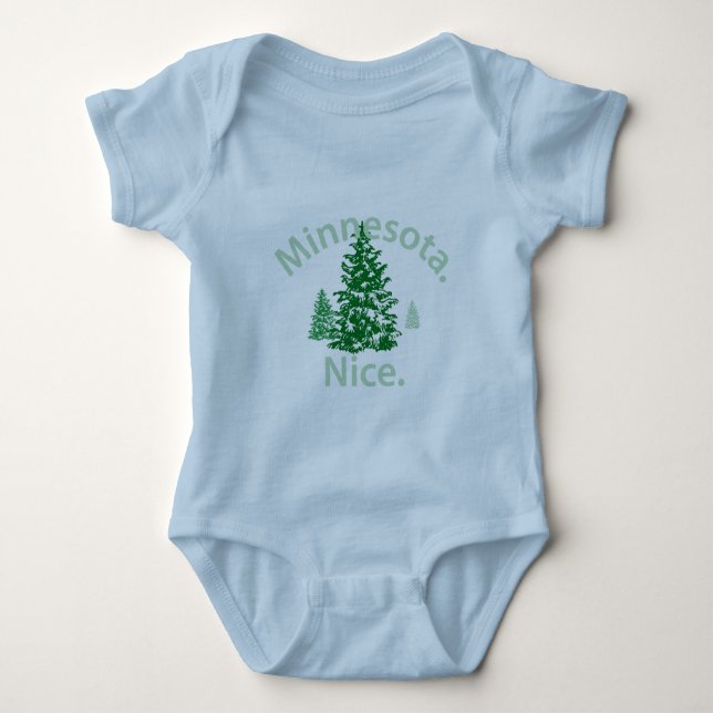 Minnesota Nice.  Period! Baby Bodysuit (Front)