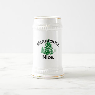 Minnesota Nice.  Period! (black text) Beer Stein