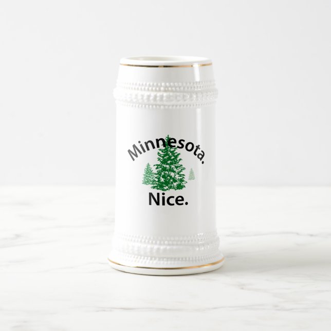 Minnesota Nice.  Period! (black text) Beer Stein (Center)