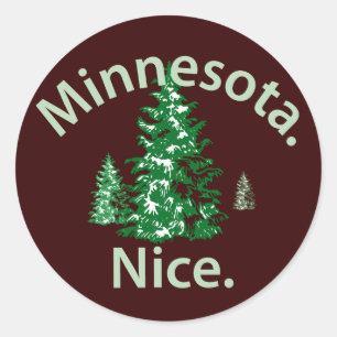 Minnesota Nice. Period! Classic Round Sticker