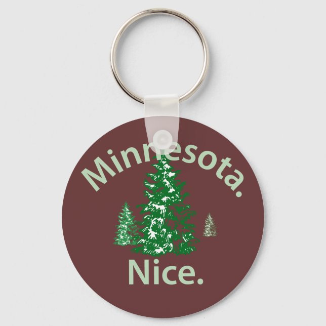 Minnesota Nice.  Period! Keychain (Front)