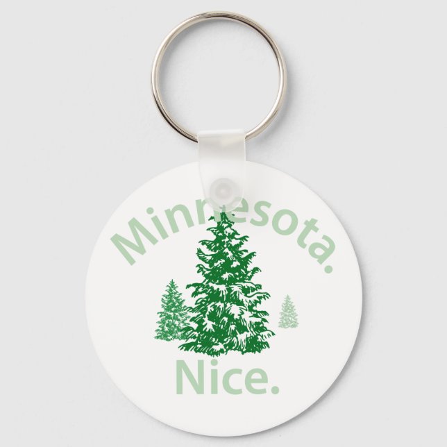 Minnesota Nice.  Period! Keychain (Front)