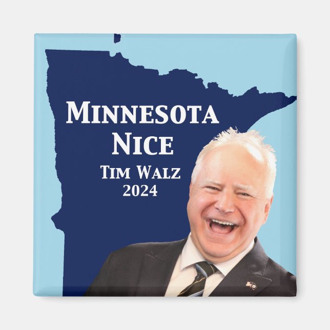 Minnesota Nice Tim Walz Magnet (Front)