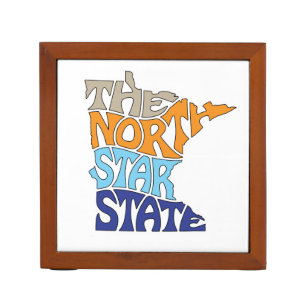 Minnesota Nickname Word Art Desk Organizer