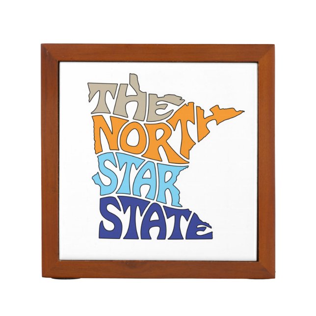 Minnesota Nickname Word Art Desk Organizer (Front)