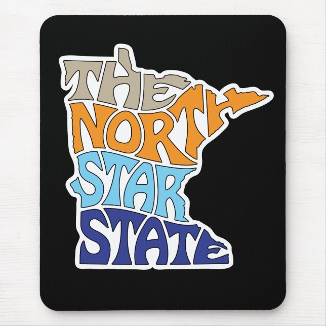 Minnesota Nickname Word Art Mouse Pad (Front)