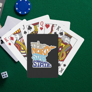 Minnesota Nickname Word Art Poker Cards