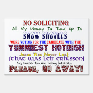 Minnesota No Soliciting Large Sign