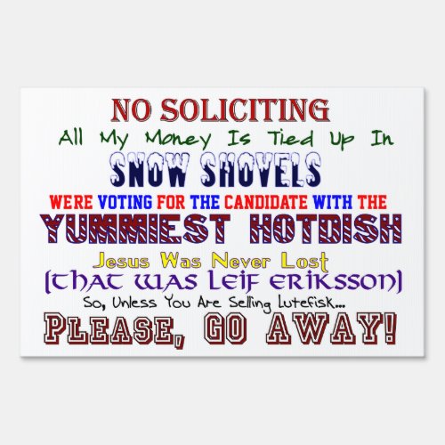Minnesota No Soliciting Large Sign