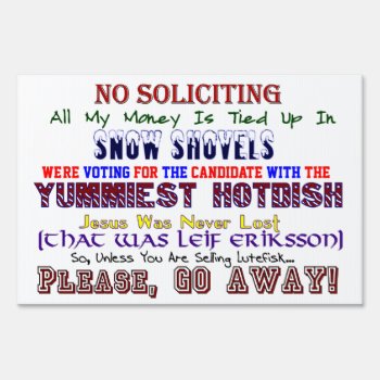 Minnesota No Soliciting Small Sign by wildfoto at Zazzle