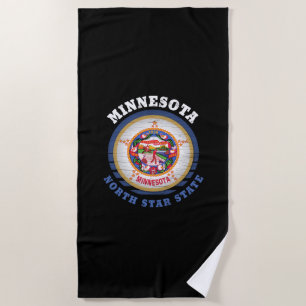MINNESOTA NORTH STAR STATE FLAG BEACH TOWEL