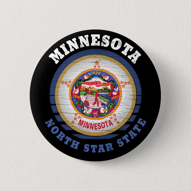 MINNESOTA NORTH STAR STATE FLAG BUTTON (Front)
