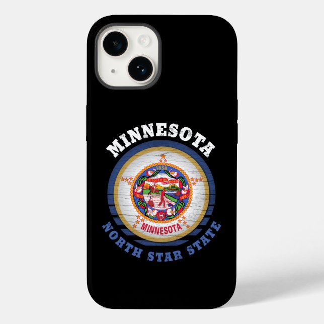 MINNESOTA NORTH STAR STATE FLAG Case-Mate iPhone CASE (Back)