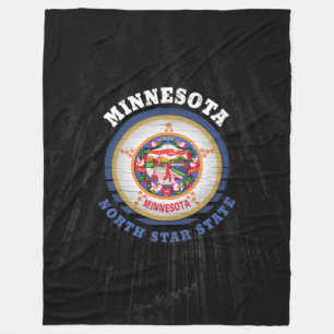 MINNESOTA NORTH STAR STATE FLAG FLEECE BLANKET