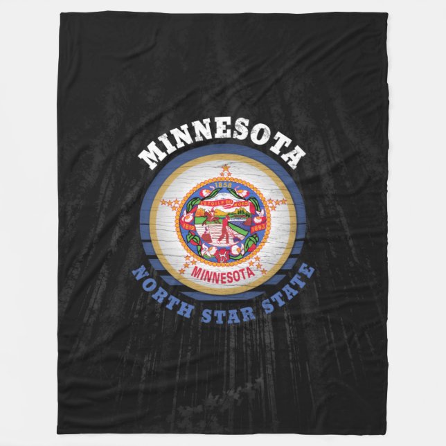 MINNESOTA NORTH STAR STATE FLAG FLEECE BLANKET (Front)