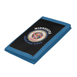 MINNESOTA NORTH STAR STATE FLAG TRI-FOLD WALLET