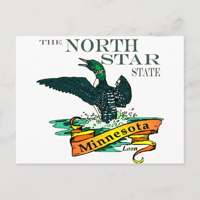 Minnesota North Star State Loons Postcard (Front)