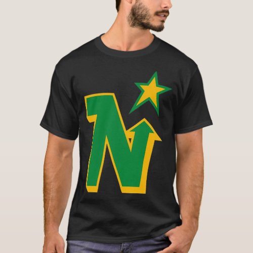 Minnesota North Stars Vintage Hockey Vintage Logo T_Shirt