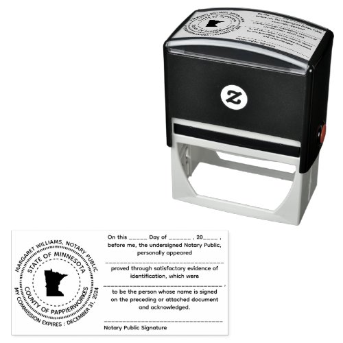 Minnesota Notary Public Acknowledgement Stamp