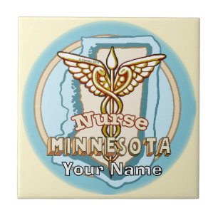 Minnesota Nurse Caduceus Tile