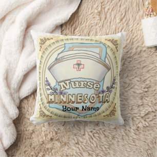Minnesota Nurse Throw Pillow