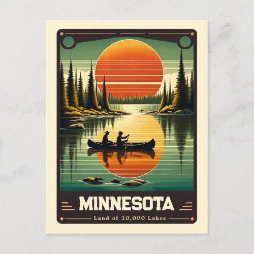 Minnesota  Patriotic Spirit Vintage Postcard