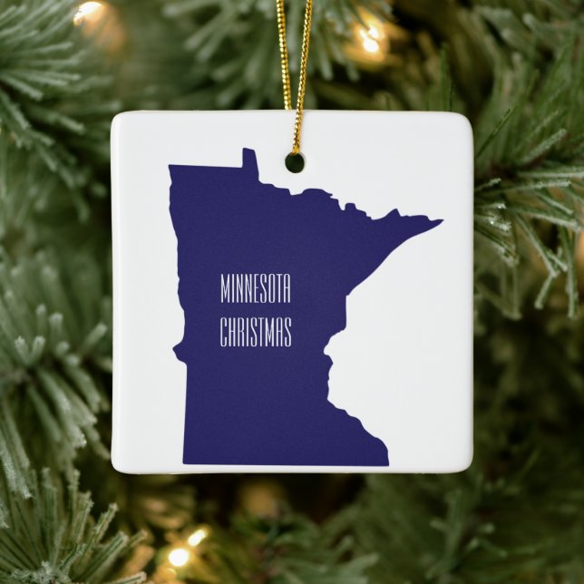 Minnesota Personalized Christmas Ornament (Tree)