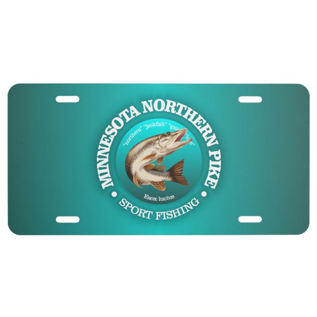 Minnesota Pike Fishing License Plate (Front)